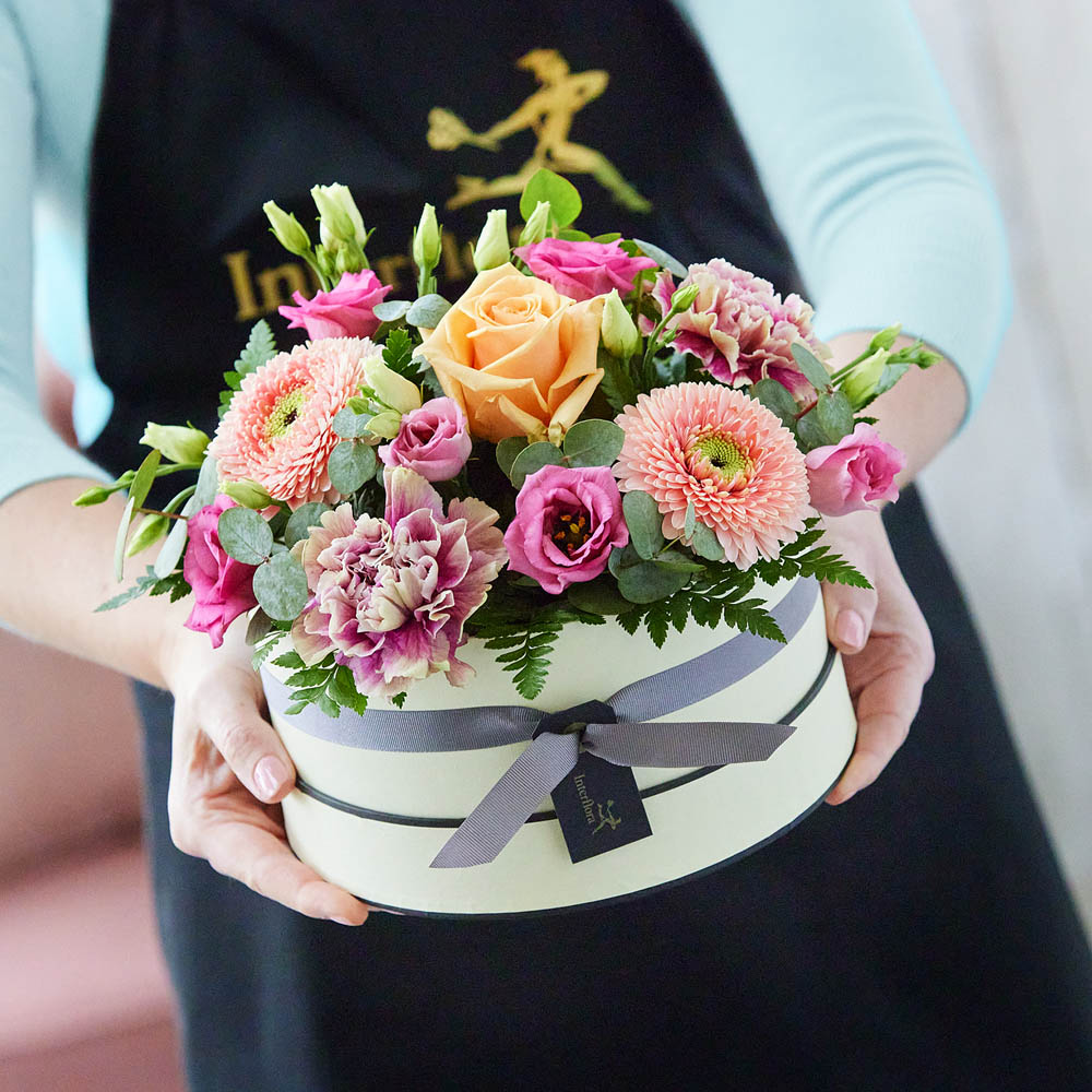 ‘The Flower Shop Helensburgh - Florist's Choice Floral Hatbox’