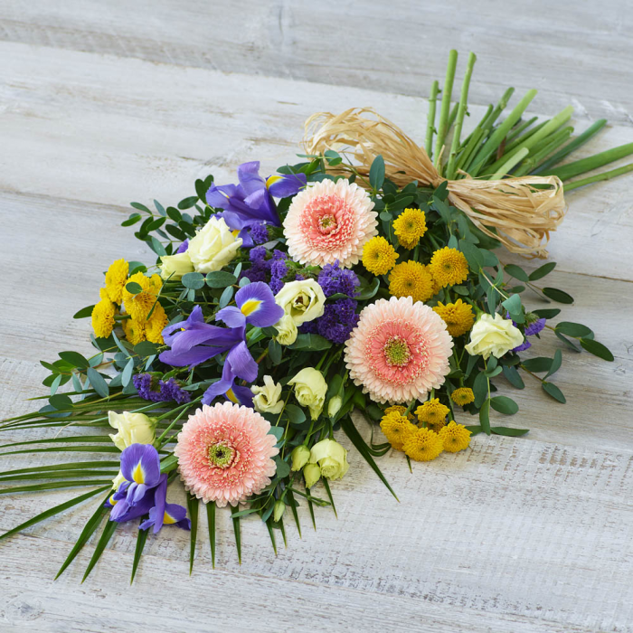 ‘The Flower Shop Helensburgh - Lemon And Blue Sheaf’