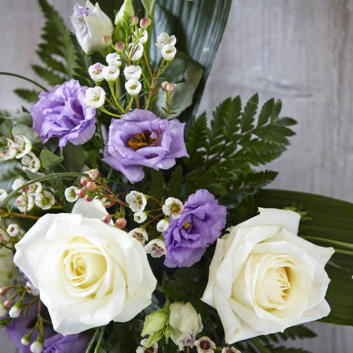 ‘The Flower Shop Helensburgh - Lilac And White Cross’