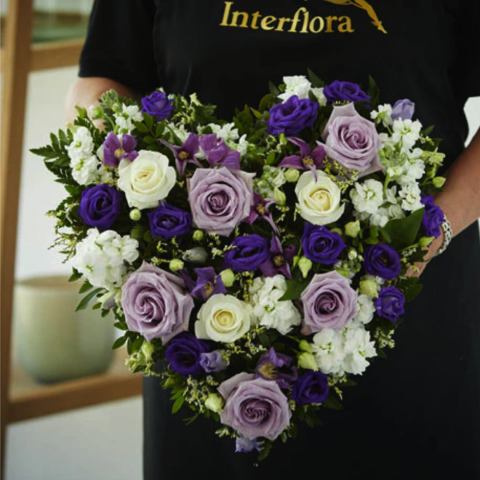 ‘The Flower Shop Helensburgh - Lovely Lilac Heart’