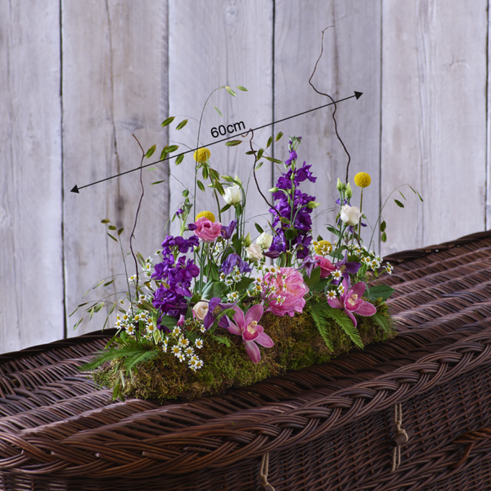 ‘The Flower Shop Helensburgh - Pink Eco-Friendly Casket Spray’