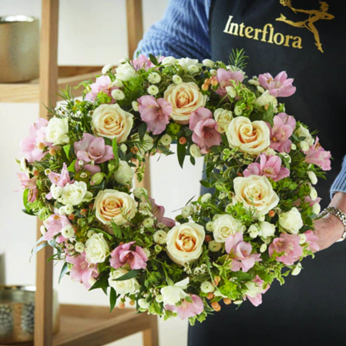 ‘The Flower Shop Helensburgh - Soft Pastel Wreath’