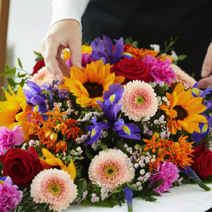 ‘The Flower Shop Helensburgh - Vibrant Medley Spray’