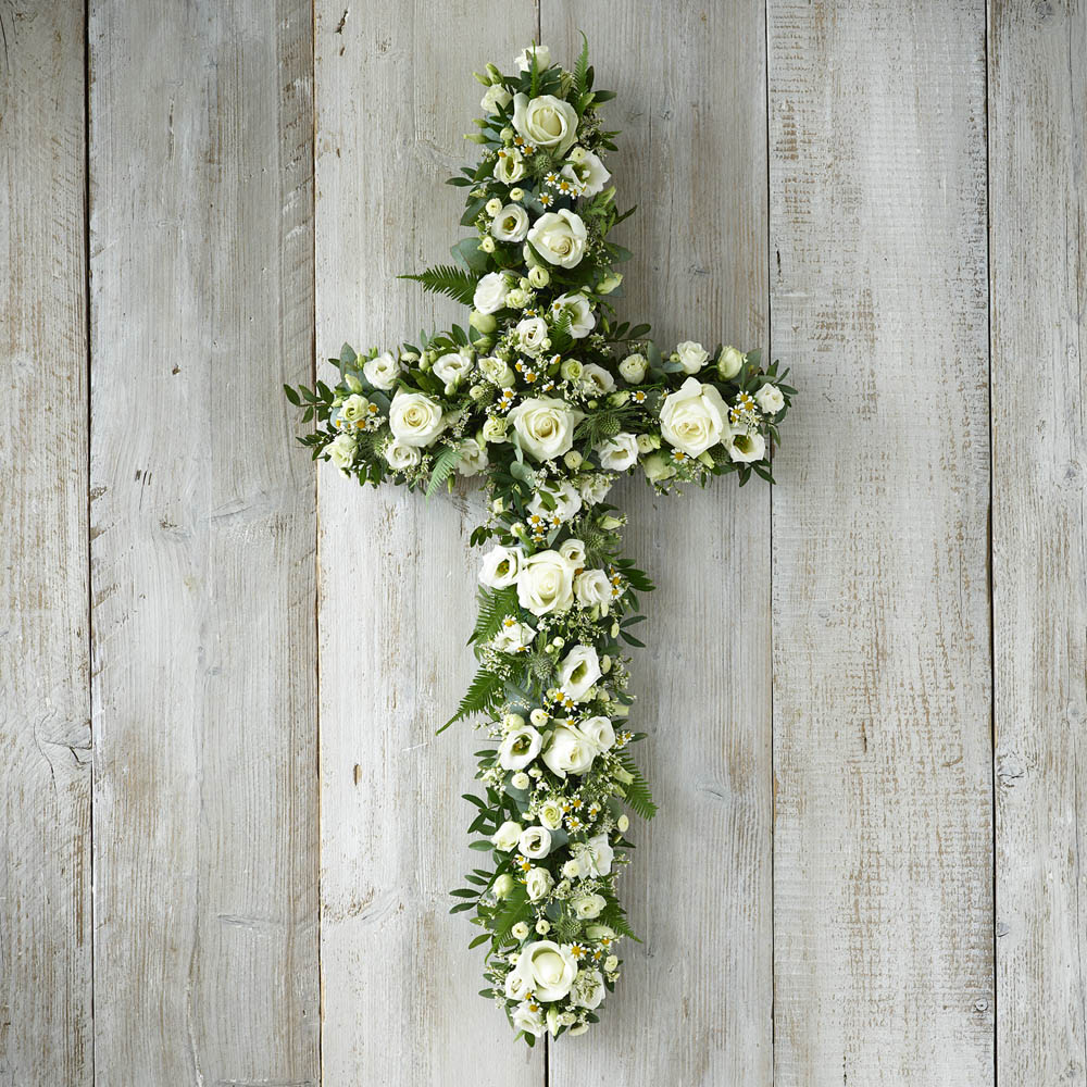 ‘The Flower Shop Helensburgh - White And Green Cross’