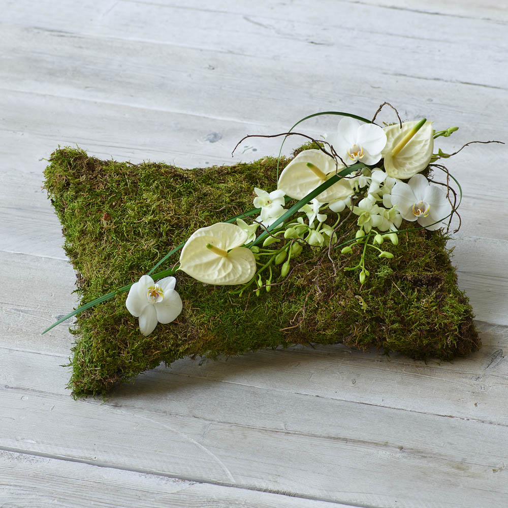 ‘The Flower Shop Helensburgh - White Natural Pillow’