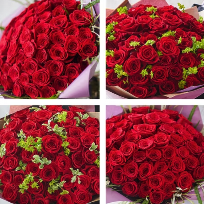 Dazzling 50 Large-Headed Red Rose Bouquet - Image 2